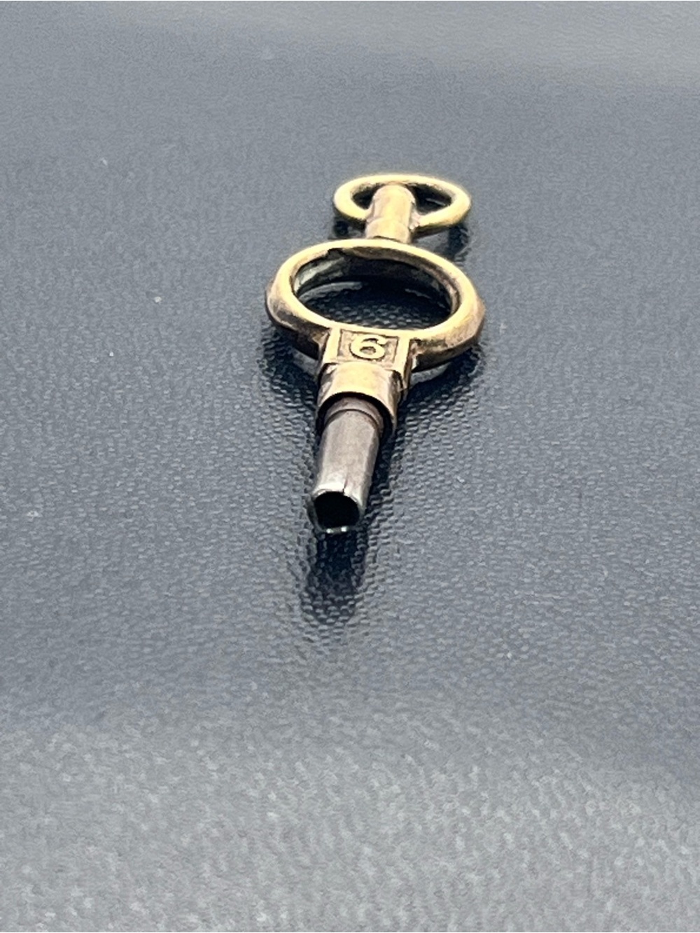 Victorian gold & silver tone size 6 vintage pocket watch winding key antique - Picture 6 of 14